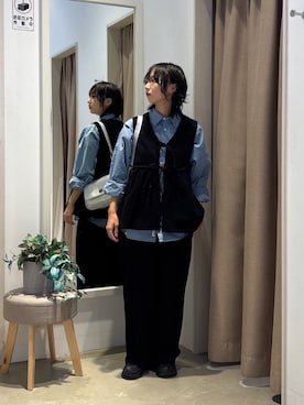 「アイテム（セットアップ）」を使った、おきくさん（レディース・155cm）の秋コーディネート