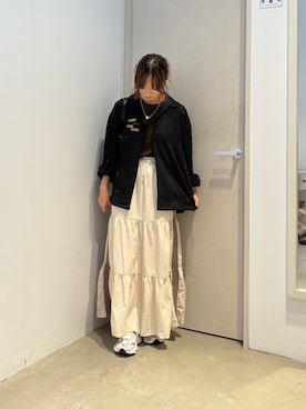 「アイテム（ボストンバッグ）」を使った、きくさん（レディース・155cm）の秋コーディネート