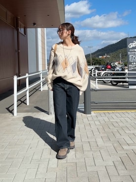 「アイテム（サングラス）」を使った、きくさん（レディース・155cm）の秋コーディネート