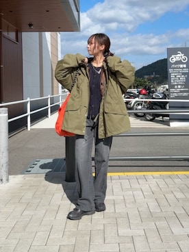 「アイテム（カーディガン/ボレロ）」を使った、きくさん（レディース・155cm）の秋コーディネート