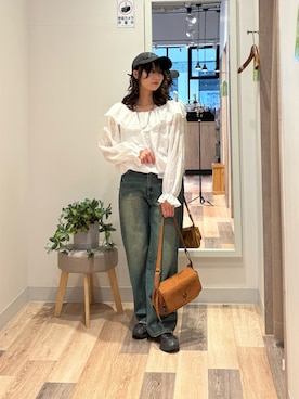 「CPCM（シーピーシーエム）のアイテム」を使った、おきくさん（レディース・155cm）の春コーディネート