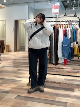 「Reebok（リーボック）のアイテム（ジャケット/アウター）」を使った、おきくさん（レディース・155cm）の秋コーディネート