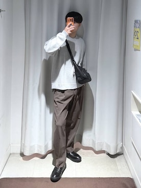 「GLOBAL WORK（グローバルワーク）のらくごこちフィットソックス/ミドル/283172（ソックス/靴下、ホワイト系）」を使った、onkitiさん（メンズ）の秋コーディネート