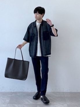 「アイテム（トートバッグ）」を使った、onkitiさん（メンズ・170cm）の夏コーディネート