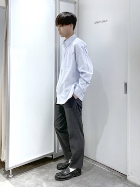 「アイテム（スラックス）」を使った、onkitiさん（メンズ・170cm・20代）の秋コーディネート