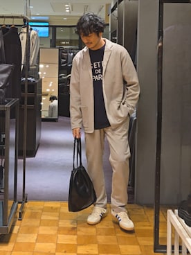 「アイテム（バックパック/リュック）」を使った、だいちさん（メンズ・175cm）の秋コーディネート