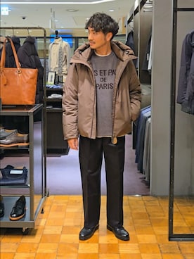 「アイテム（ダウンジャケット/コート）」を使った、だいちさん（メンズ・175cm・30代）の冬コーディネート