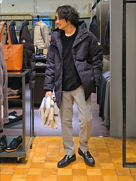 「アイテム（スラックス）」を使った、だいちさん（メンズ・175cm・30代）の冬コーディネート
