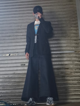 「A BATHING APE（アベイシングエイプ）のアイテム」を使った、踊り場二号さん（メンズ・165cm）の冬コーディネート