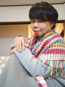 「アイテム（ストール/ショール）」を使った、mi19841101さん（レディース・156cm）の秋コーディネート