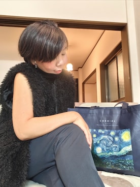 「アイテム（トートバッグ）」を使った、mi19841101さん（レディース・156cm）の秋コーディネート