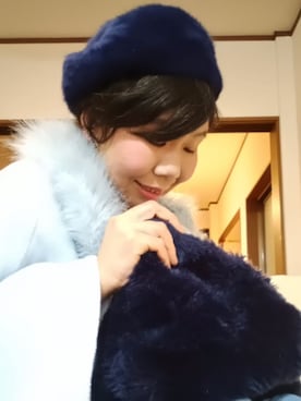 「アイテム（ポンチョ）」を使った、mi19841101さん（レディース・156cm）の秋コーディネート