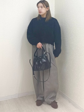 「アイテム（モカシン/デッキシューズ）」を使った、のん  さん（レディース・154cm）の秋コーディネート