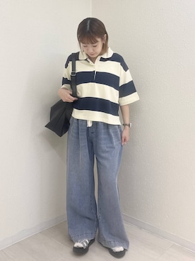 「LOWRYS FARM（ローリーズファーム）のアイテム（ショルダーバッグ）」を使った、のん  さん（レディース・154cm）の夏コーディネート