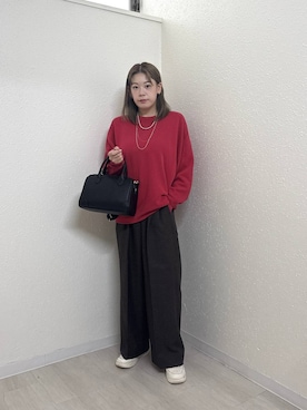 「LOWRYS FARM（ローリーズファーム）のソフトウラケプルオーバー  579079（スウェット）」を使った、のん  さん（レディース・154cm）の秋コーディネート