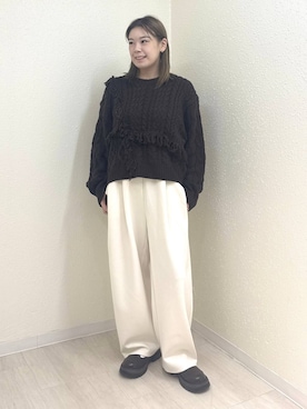 「アイテム（ポロシャツ）」を使った、のん  さん（レディース・154cm）の秋コーディネート