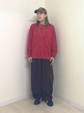 「LOWRYS FARM（ローリーズファーム）のソフトウラケプルオーバー  579079（スウェット）」を使った、のん  さん（レディース・154cm）の秋コーディネート