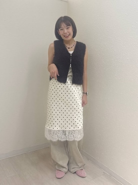 「LOWRYS FARM（ローリーズファーム）のバレエシューズ 1049086（バレエシューズ、ピンク系）」を使った、のん  さん（レディース・154cm）の秋コーディネート
