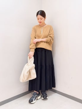 「アイテム（タンクトップ）」を使った、ikuta＊さん（レディース・155cm）の秋コーディネート