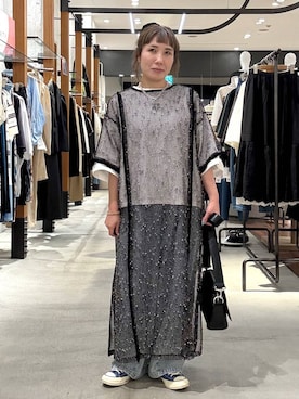 「アイテム（マタニティウェア/グッズ、ブラック系）」を使った、ピーコ✌︎さん（レディース・150cm）の春コーディネート