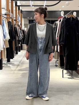 「アイテム（アクセサリー）」を使った、ピーコ✌︎さん（レディース・150cm）の春コーディネート