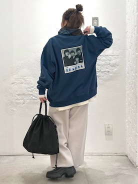 「アイテム（トートバッグ）」を使った、piiiiikopiiiiikoさん（レディース・150cm・40代）の秋コーディネート