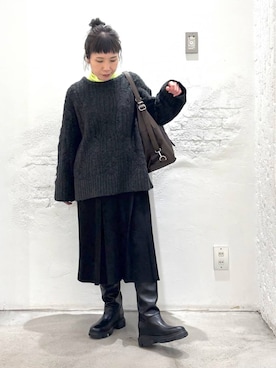 「体型カバー」｜piiiiikopiiiiikoさん（レディース・150cm）の冬コーディネート