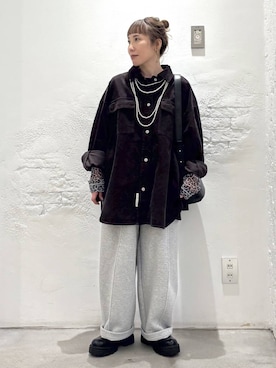 「アイテム（スウェットパンツ）」を使った、piiiiikopiiiiikoさん（レディース・150cm・40代）の秋コーディネート