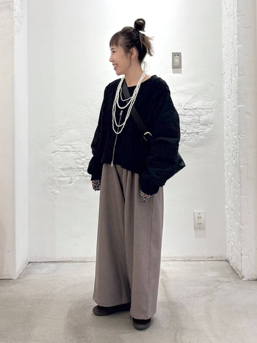 セール】3.5ゲージキルトコンビZIPカーディガン 590724（カーディガン