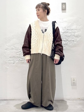 「アイテム（カーディガン/ボレロ）」を使った、piiiiikopiiiiikoさん（レディース・150cm・40代）の秋コーディネート