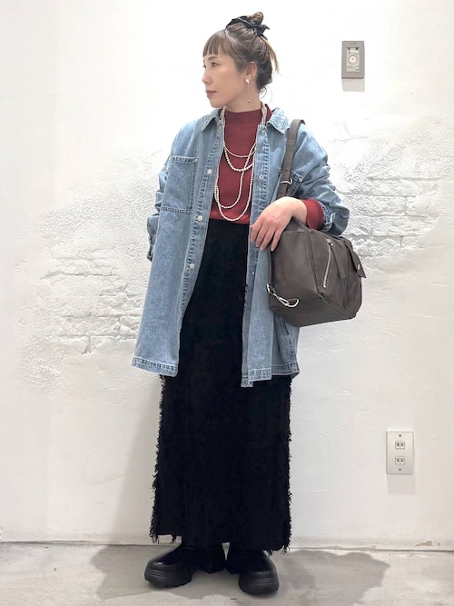 セール】フリンジパッチ／BIGデニムシャツ 579688（シャツ/ブラウス