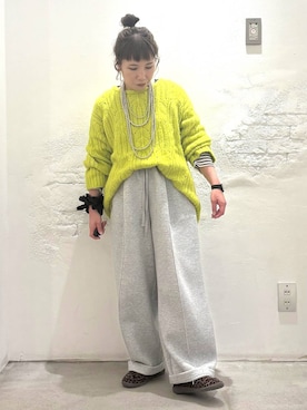 「アイテム（スウェットパンツ）」を使った、piiiiikopiiiiikoさん（レディース・150cm）の冬コーディネート