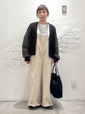 「アイテム（オールインワン・サロペット）」を使った、piiiiikopiiiiikoさん（レディース・150cm）の冬コーディネート