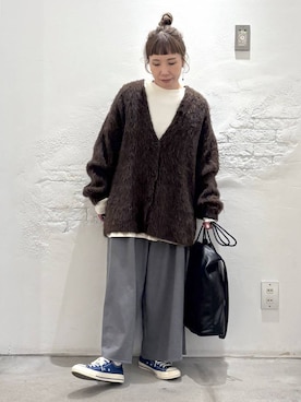 「アイテム（カーディガン/ボレロ）」を使った、piiiiikopiiiiikoさん（レディース・150cm・40代）の秋コーディネート