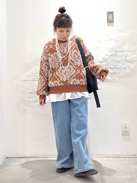 「アイテム（ネックレス）」を使った、piiiiikopiiiiikoさん（レディース・150cm・40代）の冬コーディネート