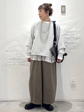 「アイテム（ショルダーバッグ）」を使った、piiiiikopiiiiikoさん（レディース・150cm・40代）の秋コーディネート