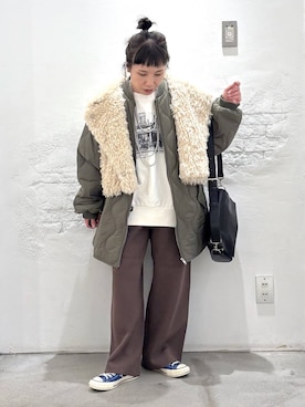 「体型カバー」｜「アイテム（アクセサリー）」を使った、piiiiikopiiiiikoさん（レディース・150cm）の冬コーディネート