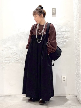 「アイテム（ヘアゴム）」を使った、piiiiikopiiiiikoさん（レディース・150cm）の秋コーディネート