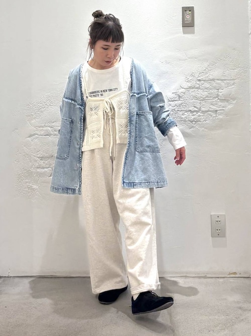 LEPSIM（レプシィム） ブラウス シャツ ノーカラーデニムシャツ 629900