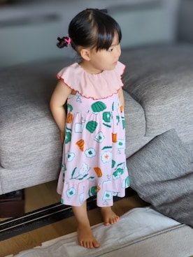 「アイテム（ワンピース/ドレス）」を使った、ちょこさん（キッズ・90cm）の夏コーディネート