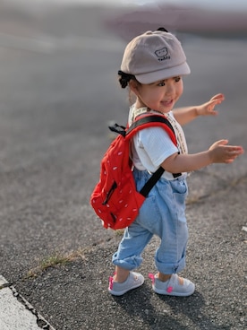 「アイテム（デニムパンツ）」を使った、ちょこさん（キッズ・90cm）の夏コーディネート