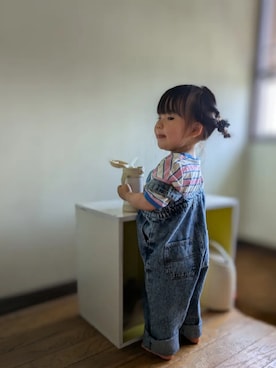 「アイテム（オールインワン・サロペット）」を使った、ちょこさん（キッズ・90cm）の夏コーディネート