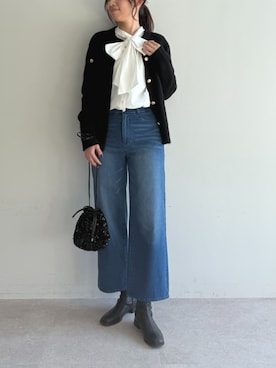 「CROSS FUNCTION（クロスファンクション）のアイテム」を使った、ECスタッフさん（レディース・169cm）の秋コーディネート