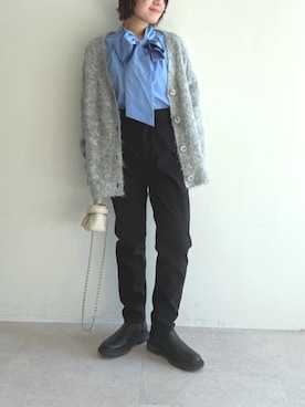 「CROSS FUNCTION（クロスファンクション）のアイテム」を使った、ECスタッフさん（レディース・154cm）の秋コーディネート