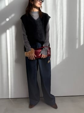 「CROSS FUNCTION（クロスファンクション）のアイテム」を使った、ECスタッフさん（レディース・167cm）の冬コーディネート