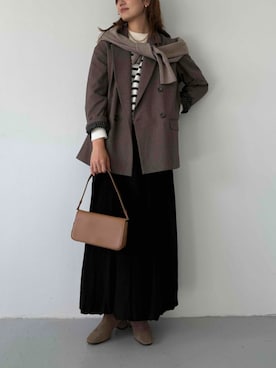 「CROSS FUNCTION（クロスファンクション）のアイテム（ジャケット/アウター）」を使った、ECスタッフさん（レディース・167cm）の秋コーディネート