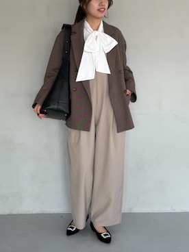 ECスタッフさん（レディース・169cm）の秋コーディネート