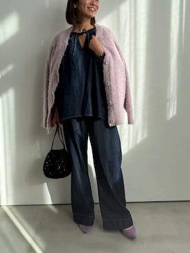 「CROSS FUNCTION（クロスファンクション）のアイテム」を使った、ECスタッフさん（レディース・165cm）の冬コーディネート