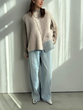 「CROSS FUNCTION（クロスファンクション）のアイテム」を使った、ECスタッフさん（レディース・167cm）の冬コーディネート