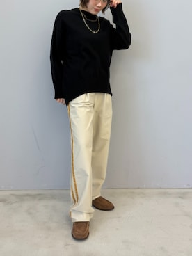 「CROSS FUNCTION（クロスファンクション）のアイテム」を使った、ECスタッフさん（レディース・154cm）の冬コーディネート